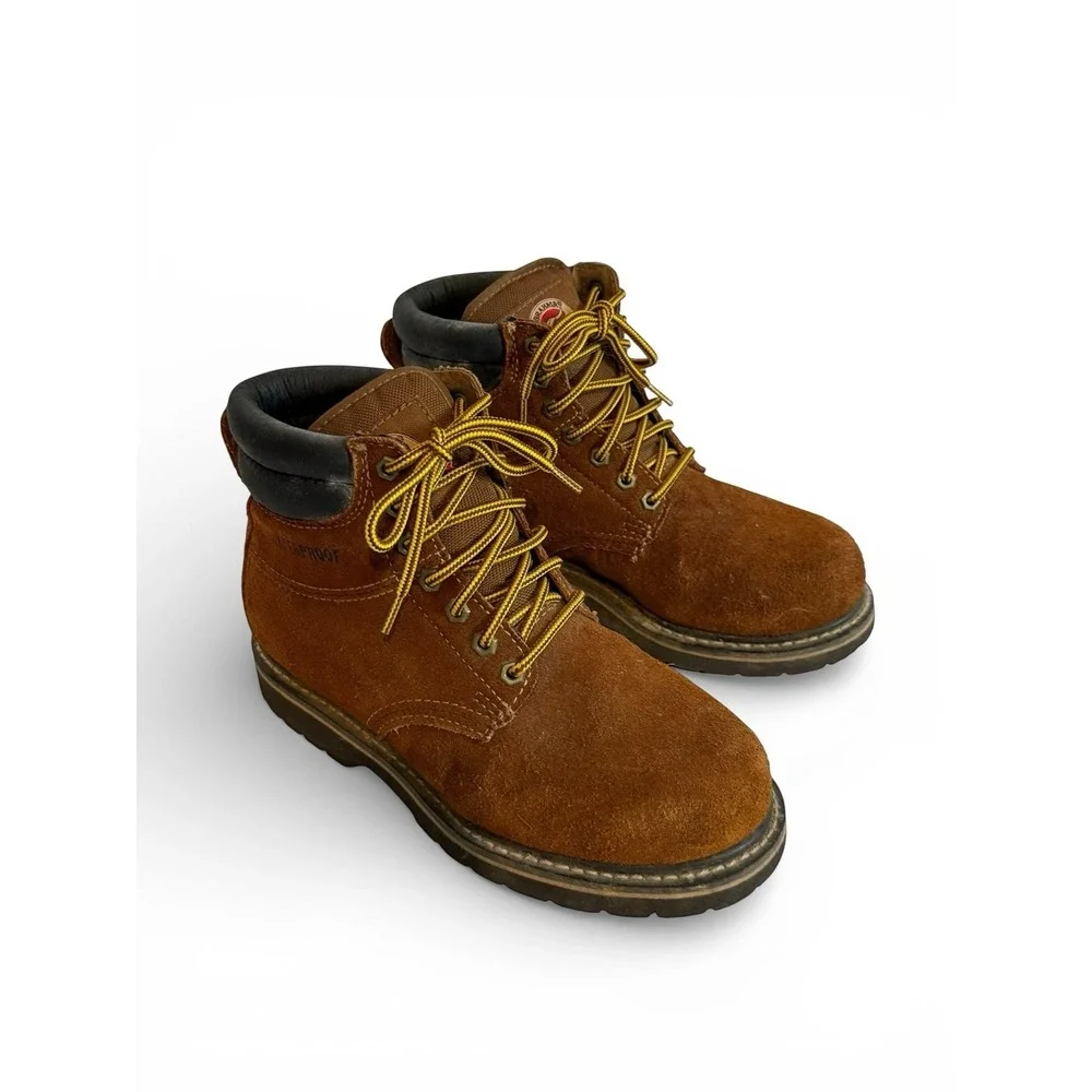 Brahma Brown Suede Work Boots Men's 6.5 Rugged Utility Outdoor Workwear Heritage